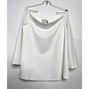 Tuckernuck Miranda Off The Shoulder Blouse Top Womens Large White